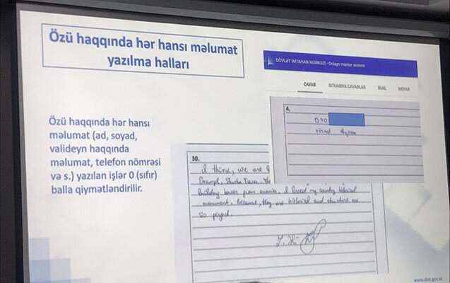 İmtahanda cavab əvəzinə öz nömrəsini yazan şagird....