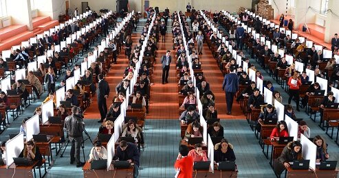Taksi sürücüləri üçün test imtahanı keçirildi