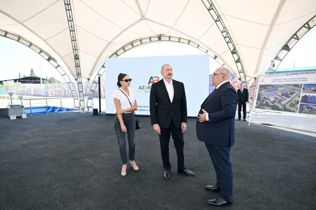 Gəncə şəhərində bazalt məhsullarının istehsalı müəssisəsinin təməli qoyulub
