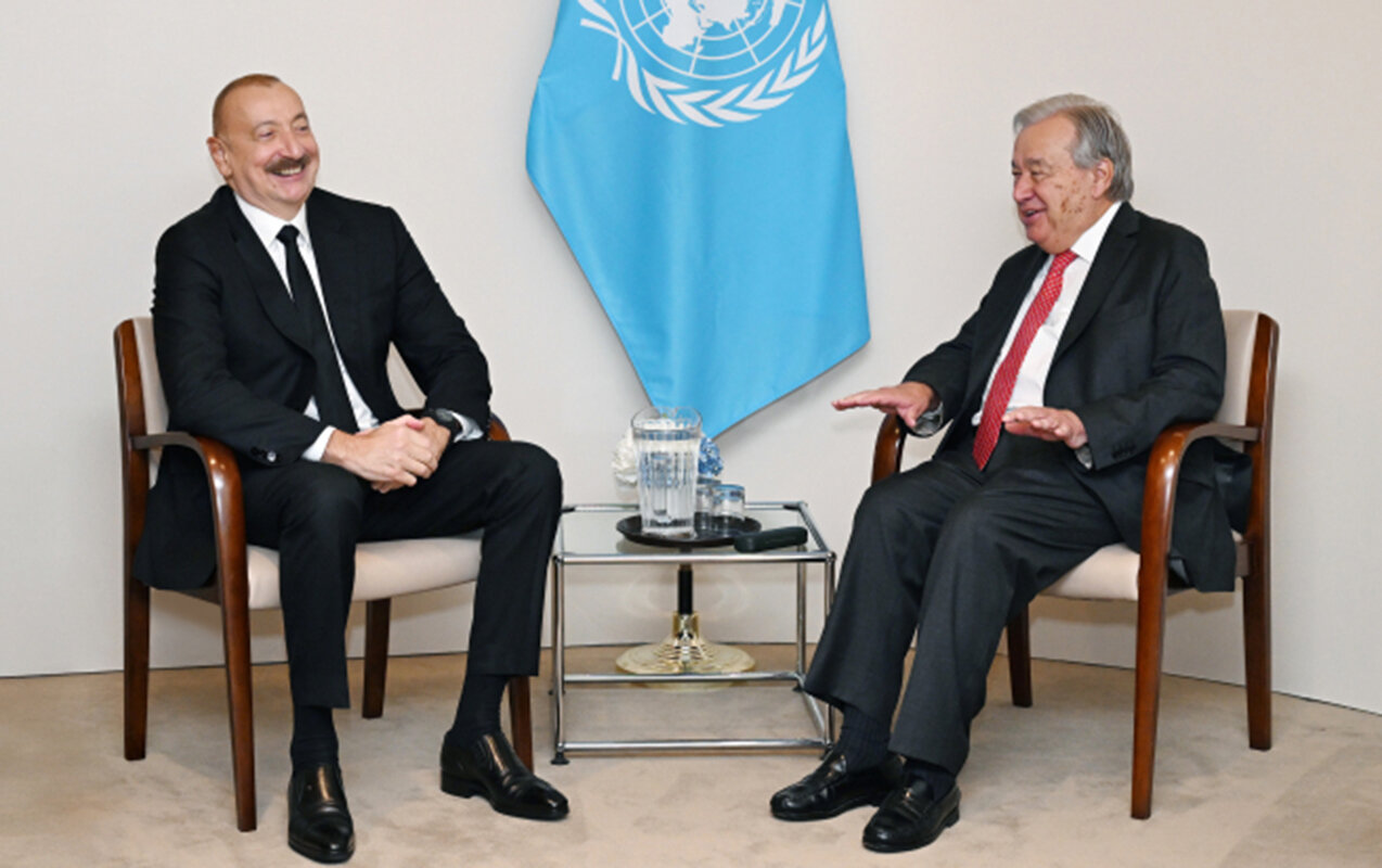 İlham Əliyev Quterreşlə görüşdü