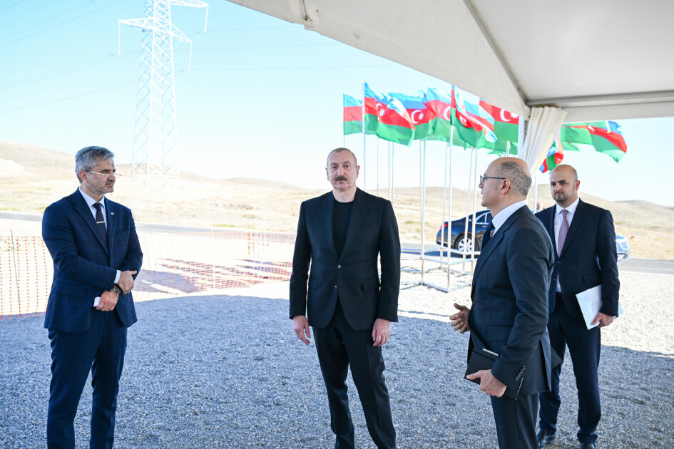 Prezident Cəbrayılda 2 yeni elektrik stansiyasının təməlini qoydu – FOTO