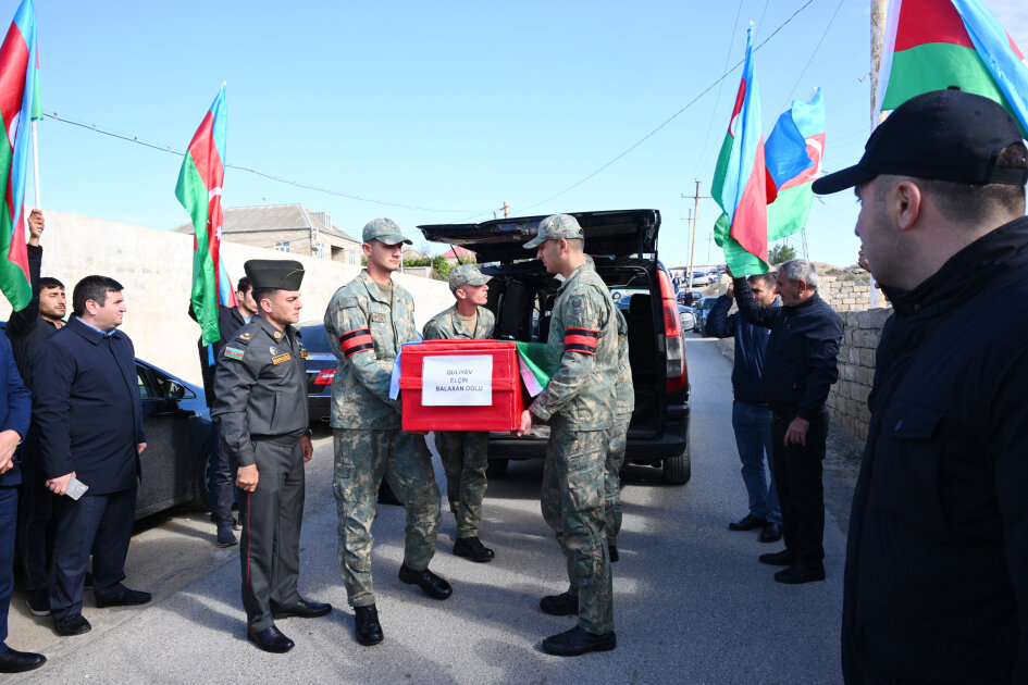 Şəhid Elçin Quliyev Suraxanıda dəfn edildi - FOTOLAR