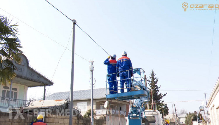 “Azərişıq” ASC Xocavənd rayonunun elektrik şəbəkəsini yeniləyir