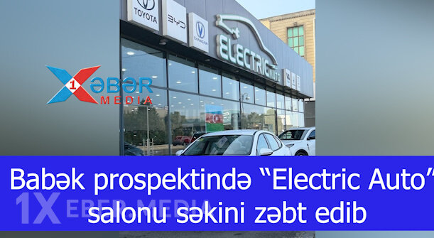 Babək prospektində “Electric Auto” salonu səkini zəbt edib-VİDEO