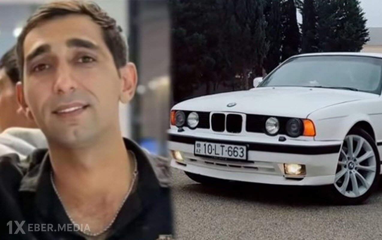 Masazırda yanaraq ölən sürücünün və avtomobilin görüntüləri