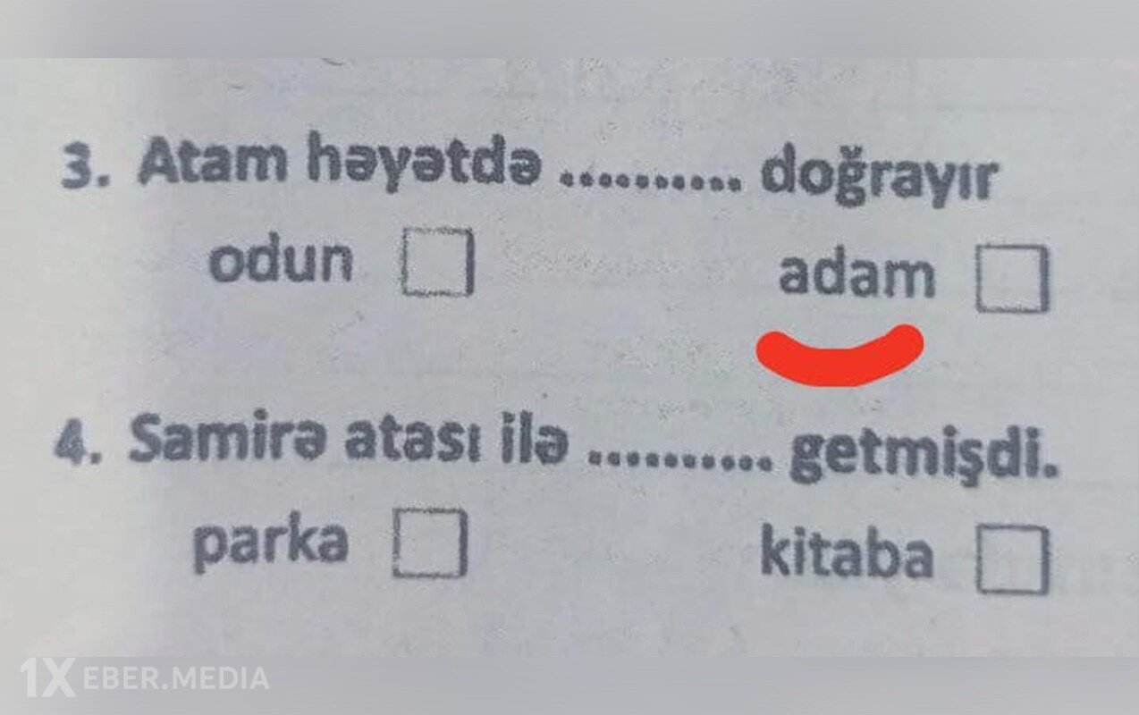 Bu sual həqiqətən məktəblilərə verilib? - Rəsmi açıqlama