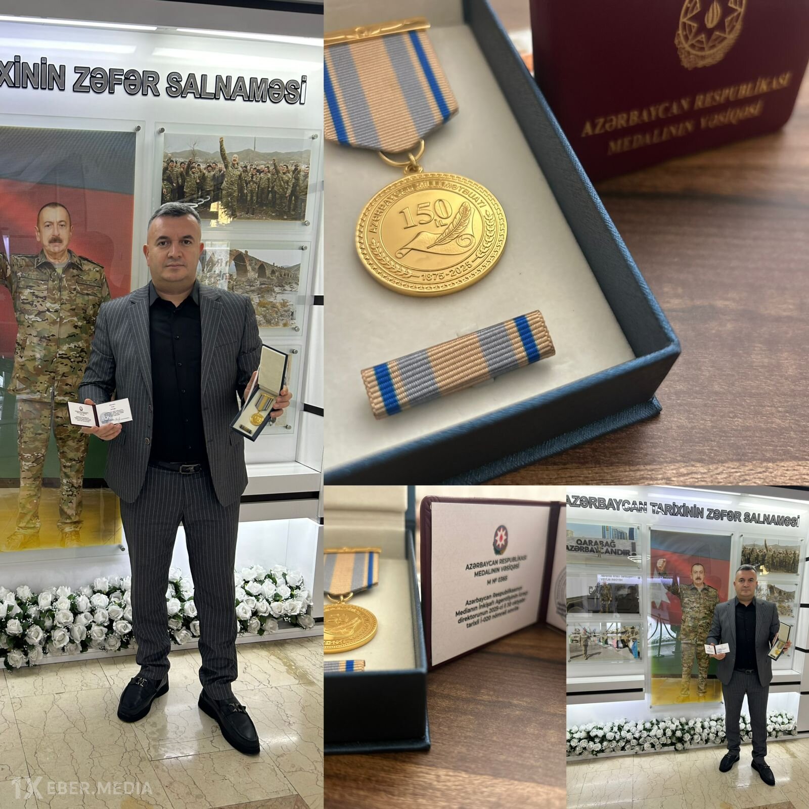 Tural Əhmədov Prezident İlham Əliyevin Fərmanı ilə təsis edilən yubiley medalına layiq görülüb