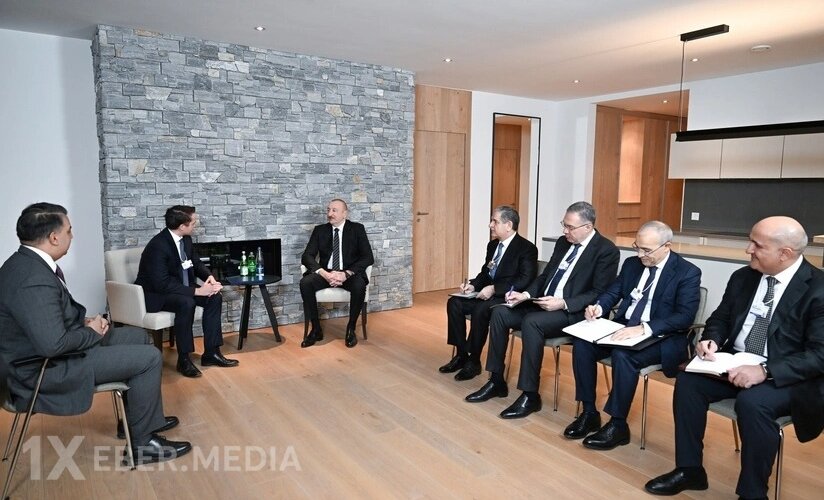 Əliyev Davosda "Brookfield Asset Management" şirkətinin prezidenti ilə görüşüb