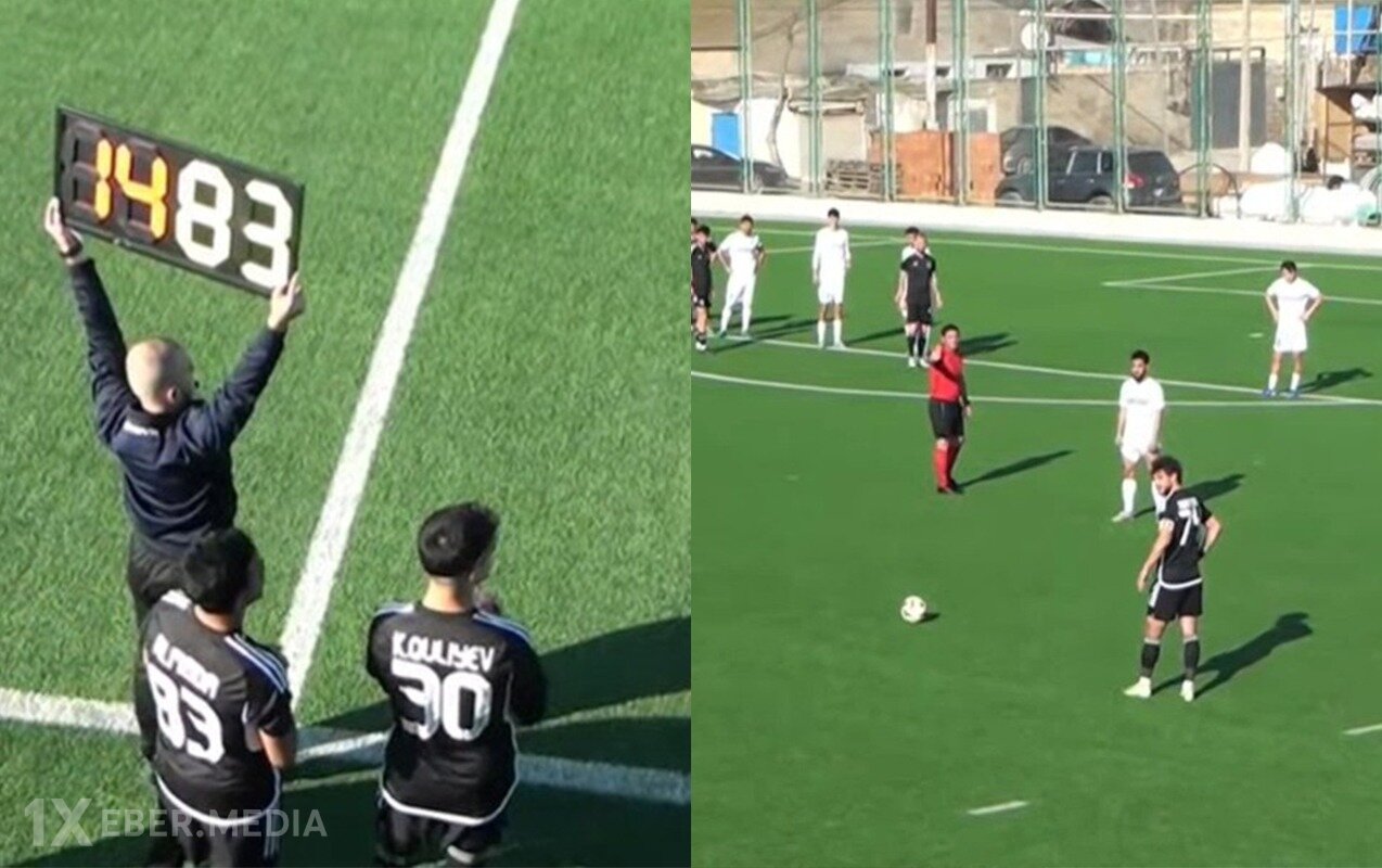 Azərbaycan çempionatında baş məşqçi ilə futbolçusu arasında gərginlik - Video