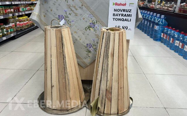 "Rahat" marketdə bayram tonqalı satışa qoyuldu, xoş qarşılanmadı