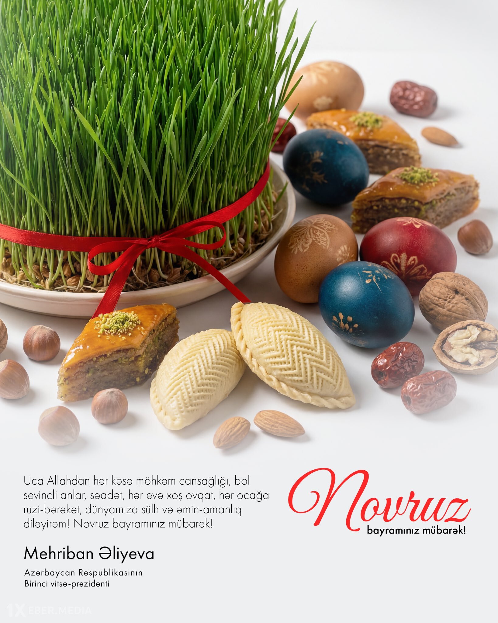 Mehriban Əliyeva Azərbaycan xalqını Novruz bayramı münasibətilə təbrik etdi