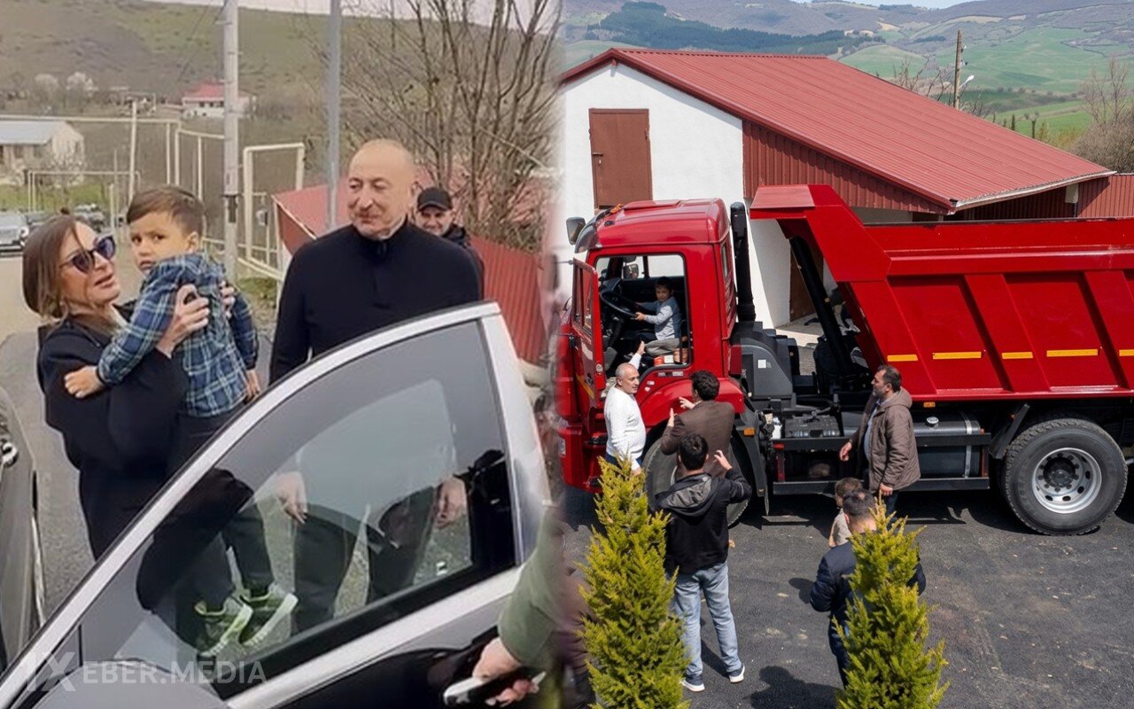 Ayaz oyuncaq istəmişdi, Mehriban Əliyeva əsl "KamAZ" hədiyyə etdi – VİDEO