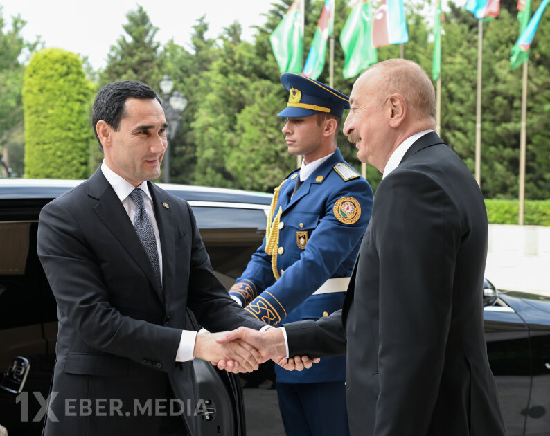 Prezident həmkarını qarşıladı - Fotolar