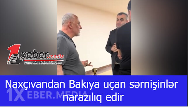 Naxçıvandan Bakıya uçan sərnişinlər narazılıq edir-VİDEO