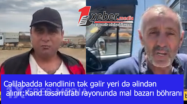 Cəlilabadda kəndlinin tək gəlir yeri də əlindən alınır:Kənd təsərrüfatı rayonunda mal bazarı böhranı-VİDEO