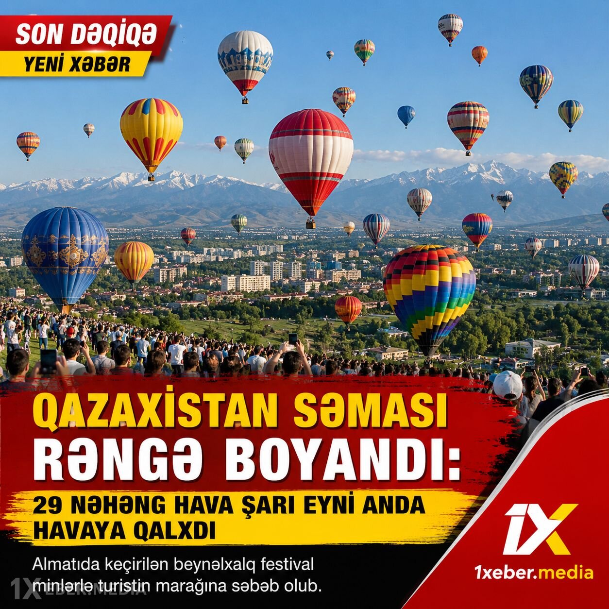 Qazaxıstanda nəhəng hava şarları festivalı keçirilib
