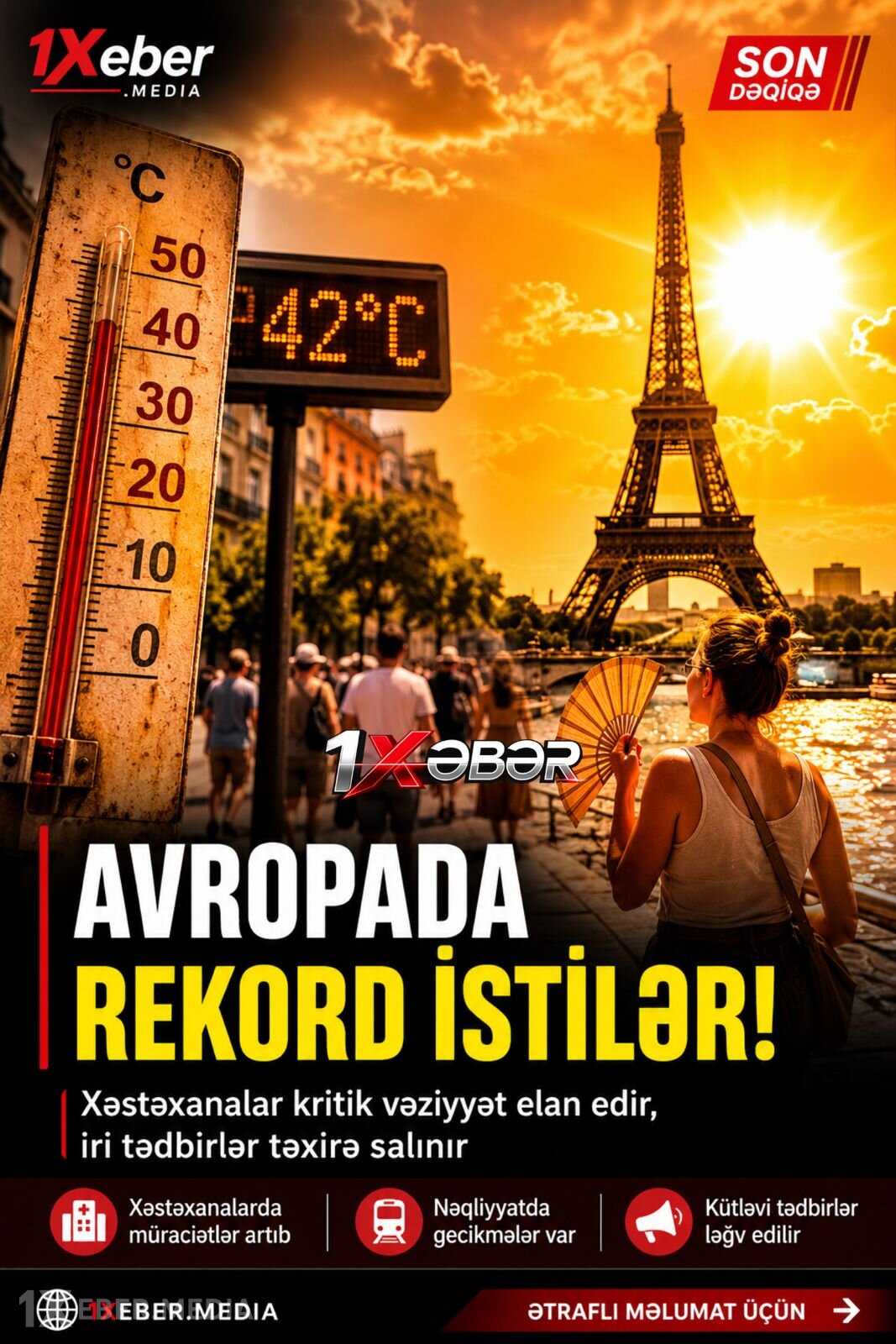 Avropada rekord istilər həyatı iflic edir – xəstəxanalar dolub, tədbirlər ləğv olunur