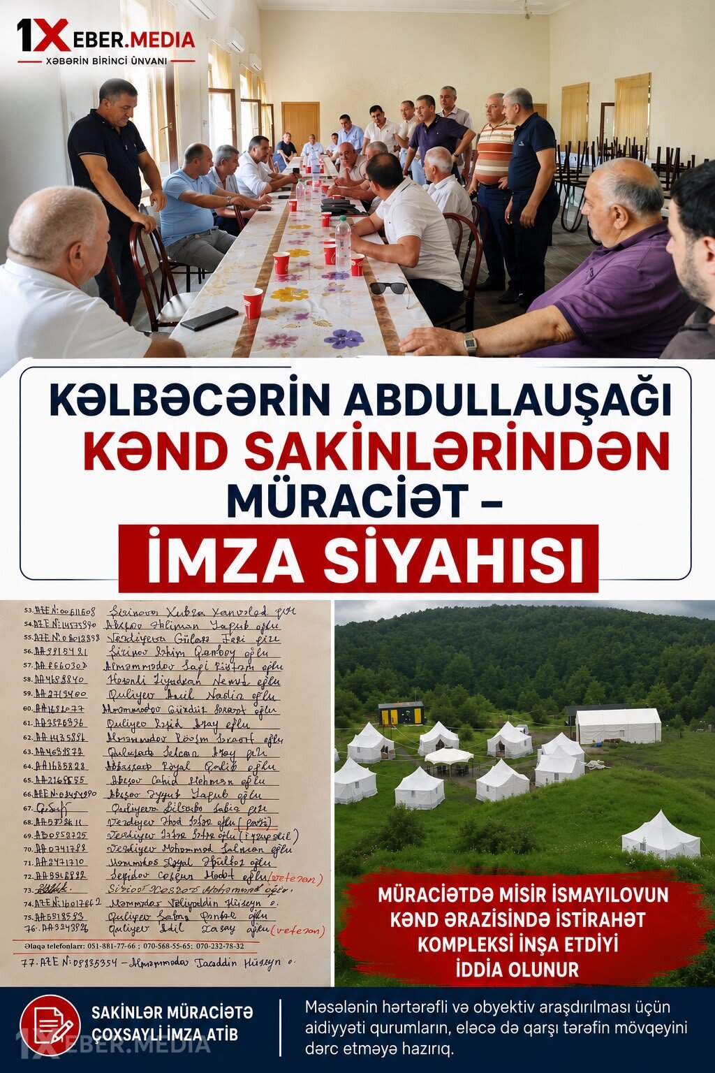Kəlbəcərin Abdullauşağı kənd sakinlərindən müraciət – İMZA SİYAHISI