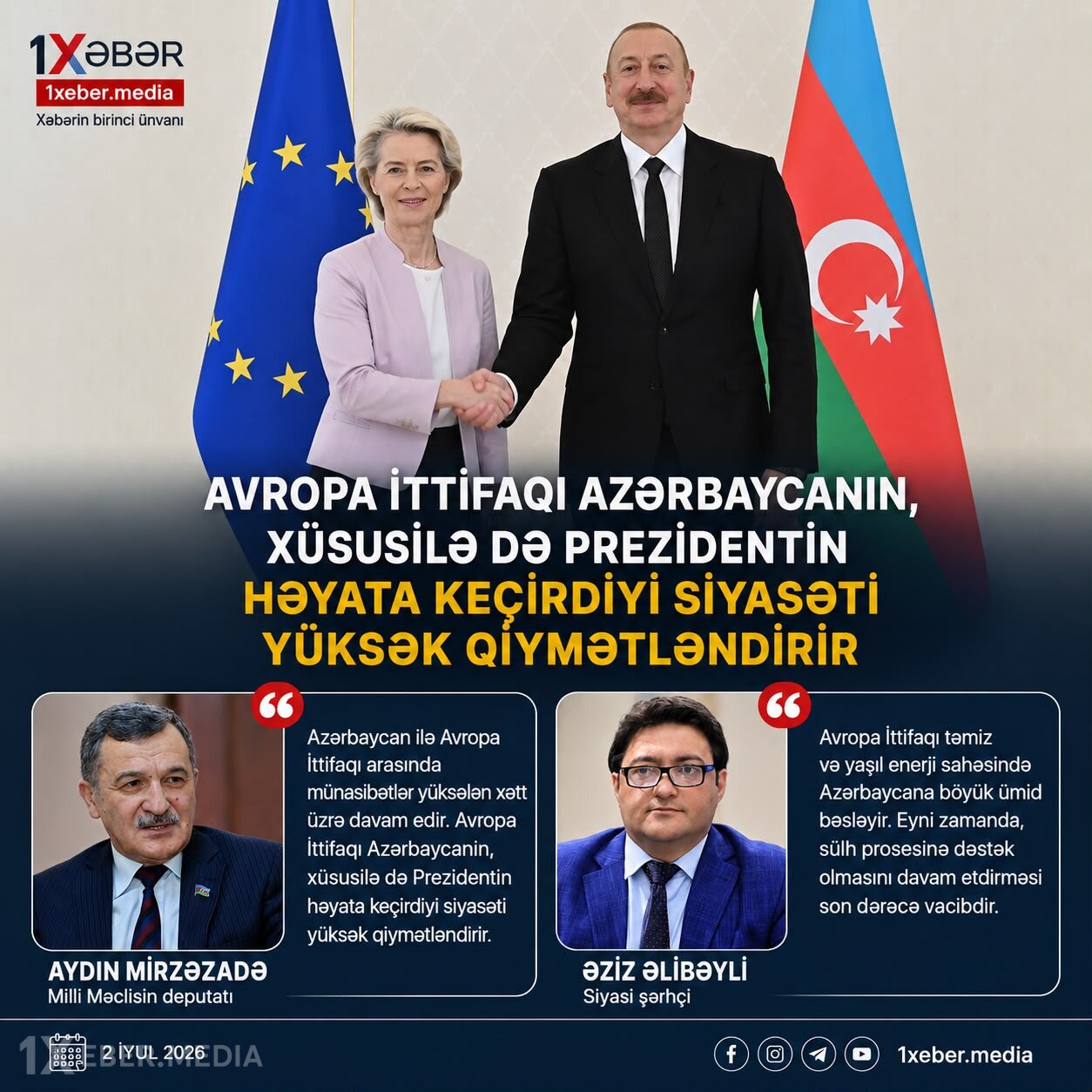 Brüsseldən Bakıya mühüm mesaj: Azərbaycan etibarlı strateji tərəfdaşdır