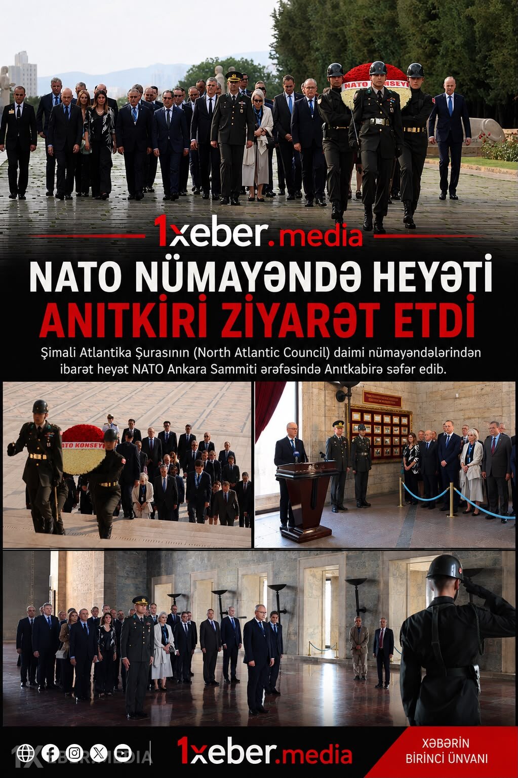 NATO nümayəndə heyəti Ankarada Anıtkabiri ziyarət etdi