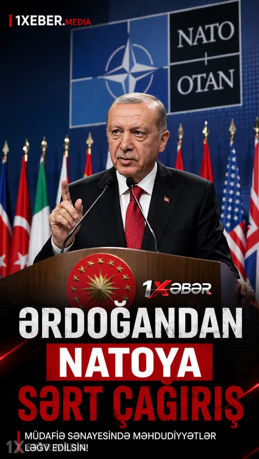 Ərdoğan NATO ölkələrinə çağırış etdi: Müdafiə sənayesində məhdudiyyətlər ləğv edilsin