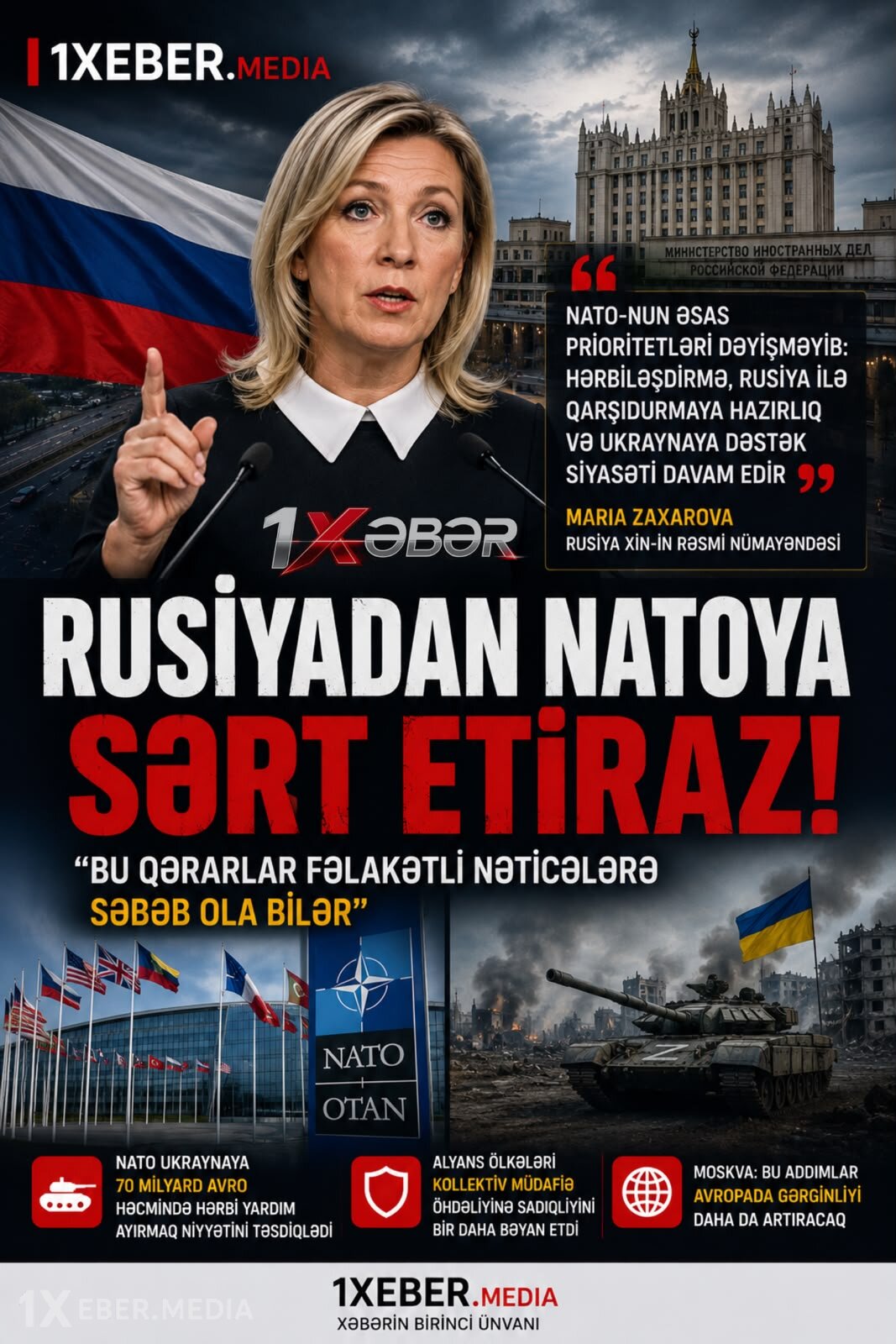 Rusiya NATO-nun qərarlarına sərt etiraz etdi: “Fəlakətli nəticələrə səbəb ola bilər”