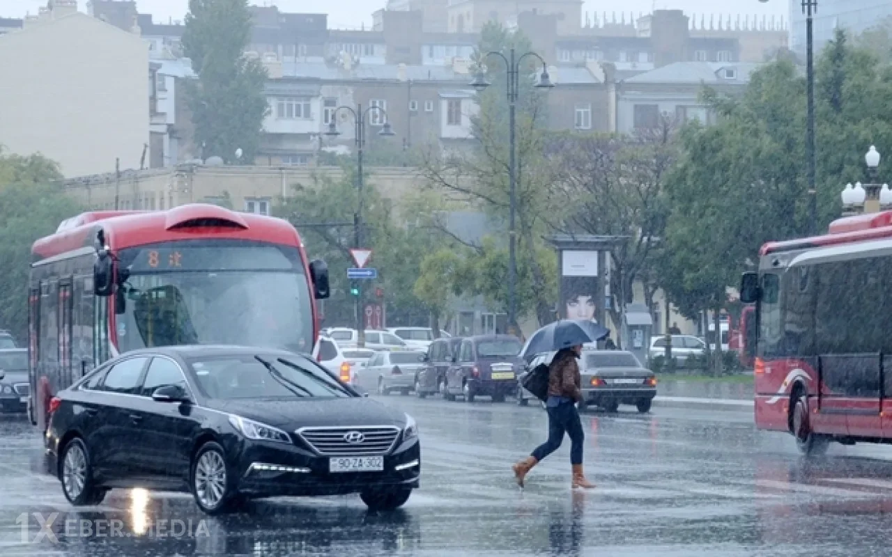 Leysan yağıb, şimşək çaxıb - FAKTİKİ HAVA