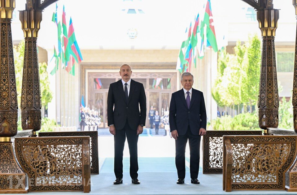 Daşkənddə İlham Əliyevin rəsmi qarşılanma mərasimi oldu - FOTOLAR