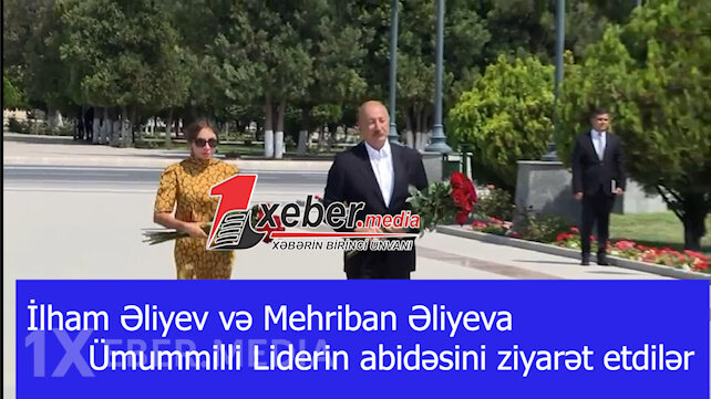 İlham Əliyev və Mehriban Əliyeva Ümummilli Liderin abidəsini ziyarət etdilər-VİDEO