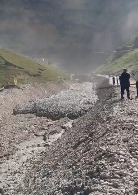 Qusarın Laza kəndində yenidən palçıq və lil axını müşahidə olunub