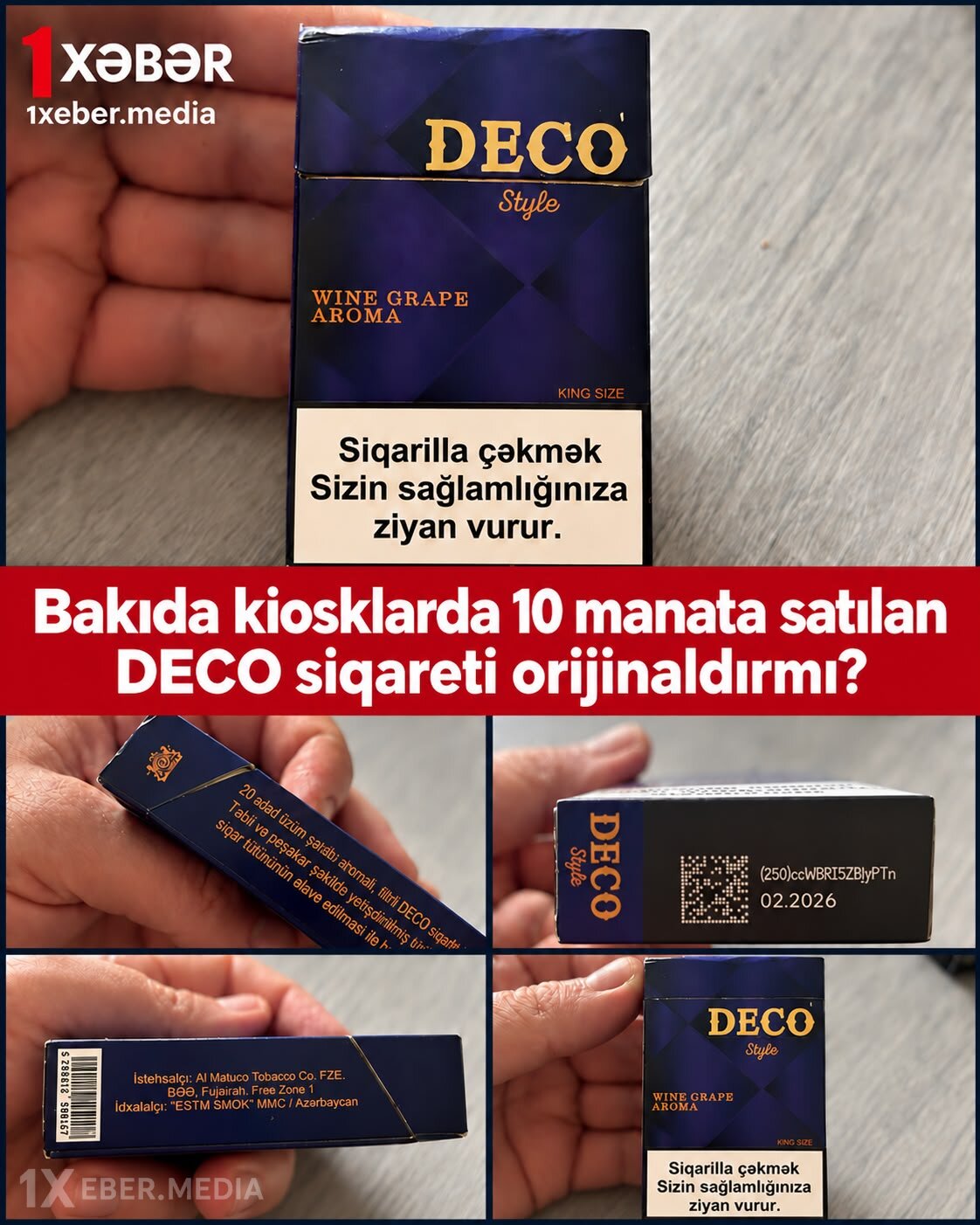 Bakıda kiosklarda 10 manata satılan “DECO” siqarillaları orijinaldırmı?-YENİLƏNİB-VİDEO
