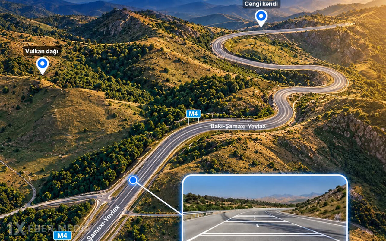 Bu yolda təhlükəsizlik üçün nişanlanma xətti çəkildi - Foto