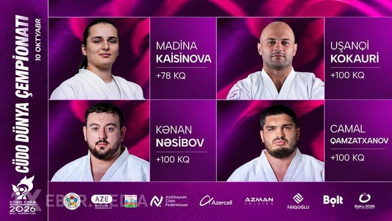 Dünya çempionatı: 4 cüdoçumuz tatami üzərinə çıxacaq