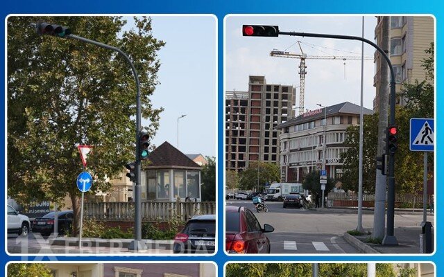 Daha bir yolayrıcında işıqforlar quraşdırıldı