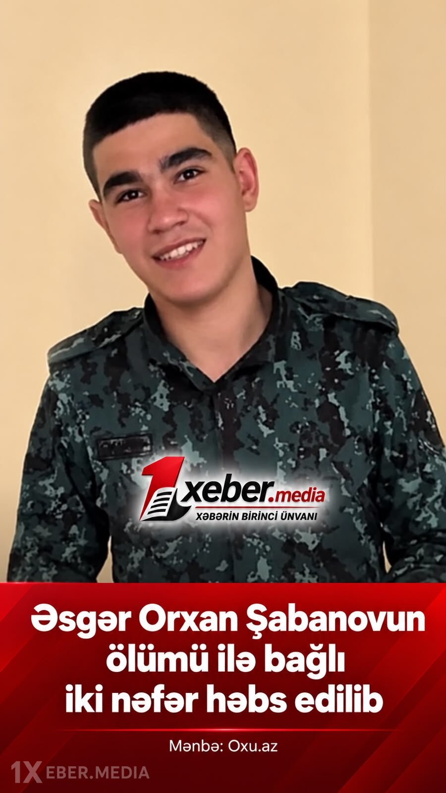 Şəmkirdə əsgər Orxan Şabanovun ölümü ilə bağlı iki nəfər həbs edilib